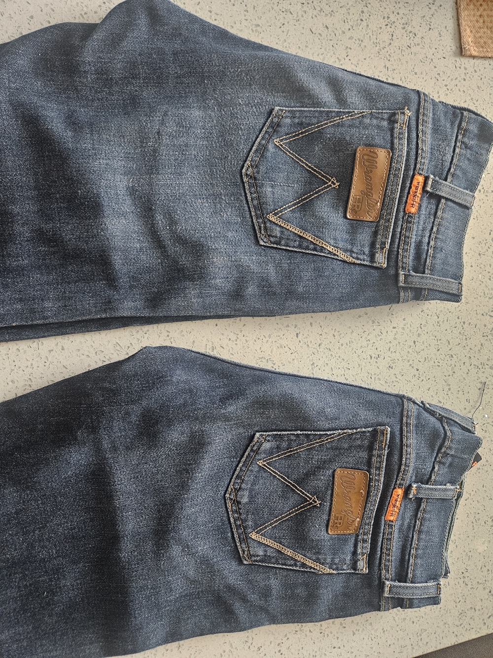 Wrangler Men's Dark Blue Straight Leg Jeans Fire Ressistance
